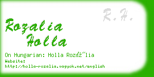 rozalia holla business card